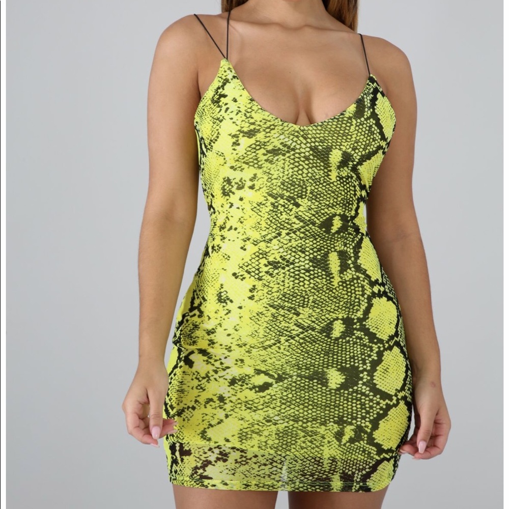 Neon snake dress